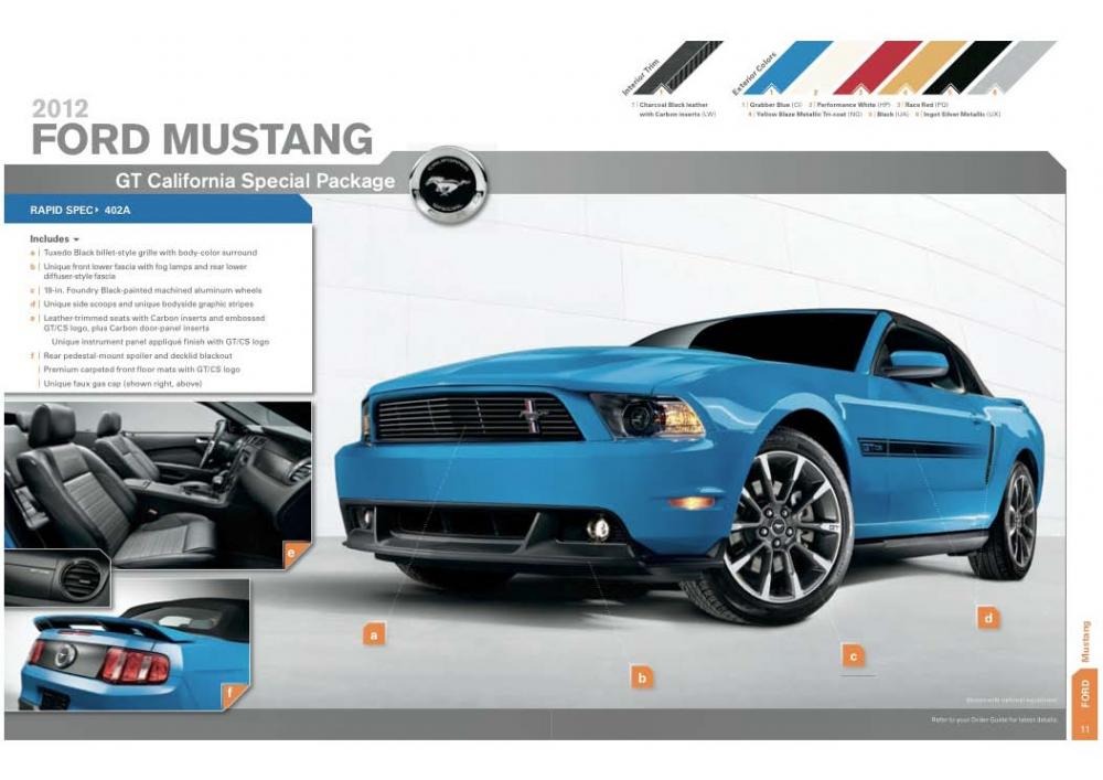 2012 mustang gt premium california special. 2012 GT/CS dealer brochure