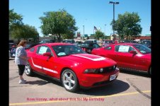 Girls just having fun checking out  Mustangs 005.JPG