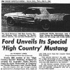 1968 High Country Special article